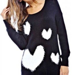 AX Paris Heart Knit Sweater